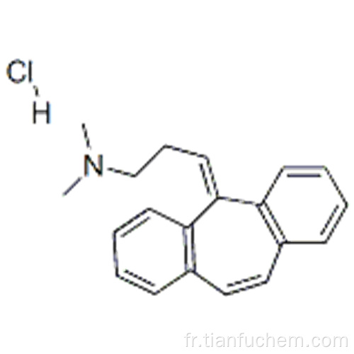 1-propanamine, 3- (5H-dibenzo [a, d] cycloheptène-5-ylidène) -N, N-diméthyl-, chlorhydrate (1: 1) CAS 6202-23-9